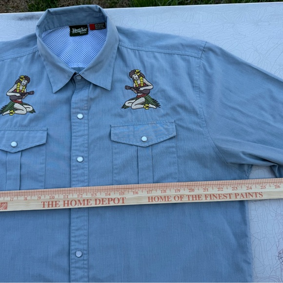 Howler Brothers bros hula girl gaucho shirt size Large - Picture 2 of 5